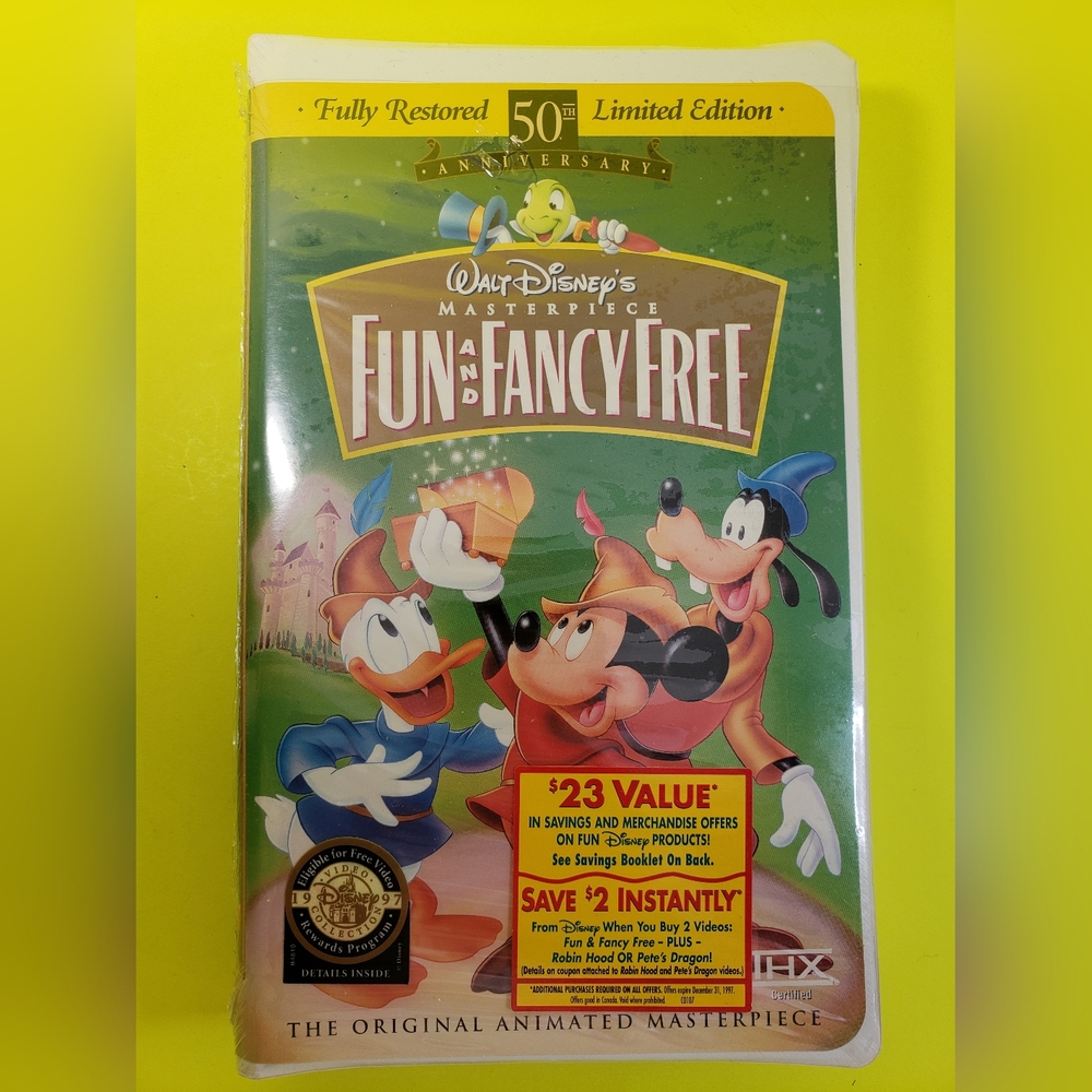 50th Limited Edition Disney's Fun and Fancy Free - VINTAGE 1997